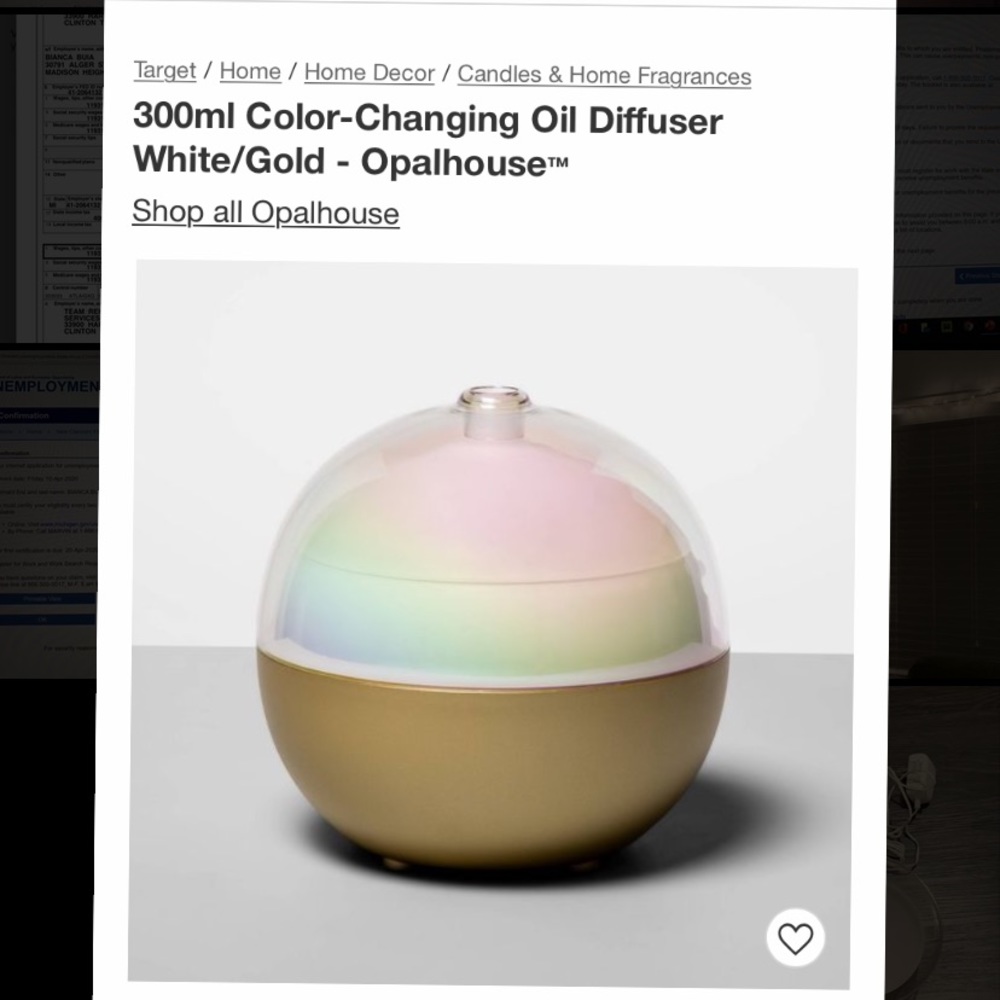 Target opalhouse color changing diffuser